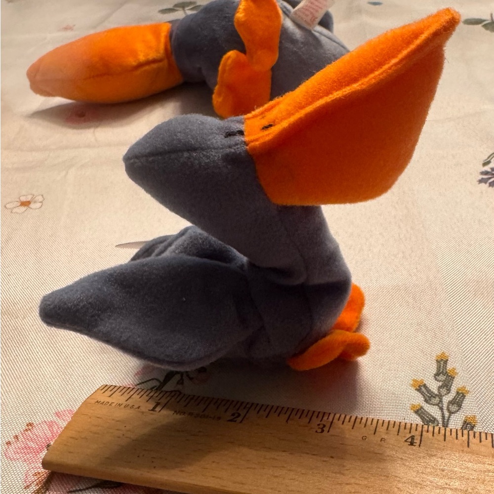 BEANIE BABY 💫 RARE 💫 TY Plush Pelican Toy Set of TWO stuffed animal SCOOP NEW - Picture 4 of 9